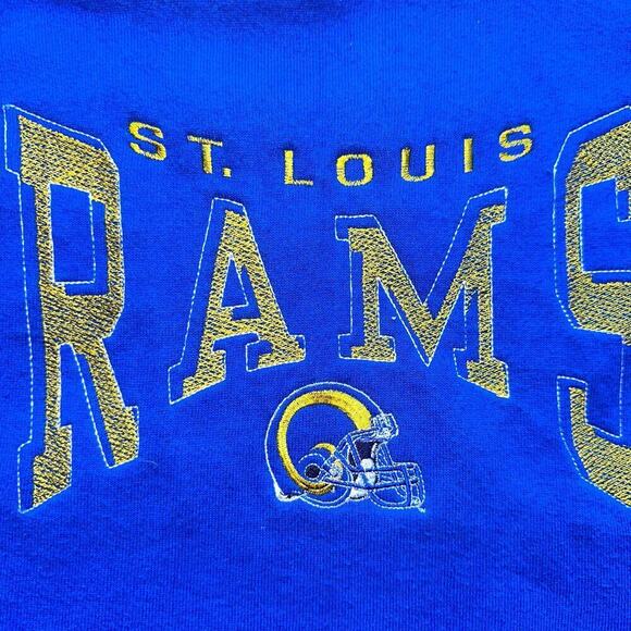 MINT Vintage 90s Unisex Adult Large Salem Sportswear St Louis Rams Sweatshirt - Picture 3 of 8